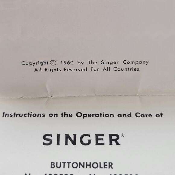 Vintage Singer Buttonholer Attachment with Case and Manual 489500 USA 1960 - Picture 9 of 15